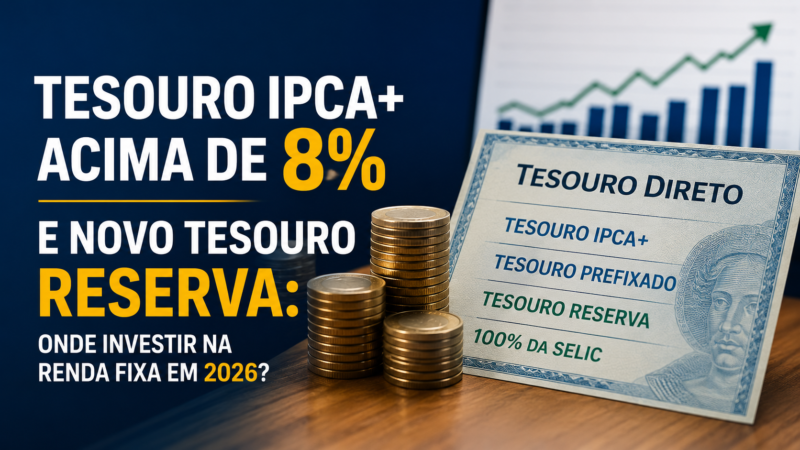Tesouro IPCA+ acima de 8% e Novo Tesouro Reserva: Onde Investir na Renda Fixa em 2026?
